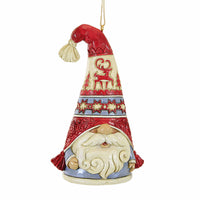 (59820) Jim Shore Nordic Noel Gnome Flap Hat, 4.25 Inch, Ornament Heartwood Creek 6012895