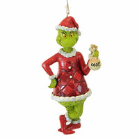 (59829) Jim Shore Grinch With Bag Of Coal, 5.00 Inch, Ornament Dr. Seuss 6012708