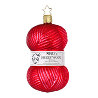 (60013) Inge Glas Fine Wool Red, 4.25 Inch, Christmas Ornament Yarn Knitting 10206S022