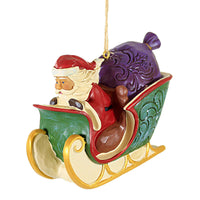 (60054) Jim Shore Santa In Sleigh, 3.00 Inch, Twas The Night Ornament 6008308