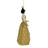 De Carlini Italian Ornaments Renata In Glitter Gold Formal - - SBKGifts.com