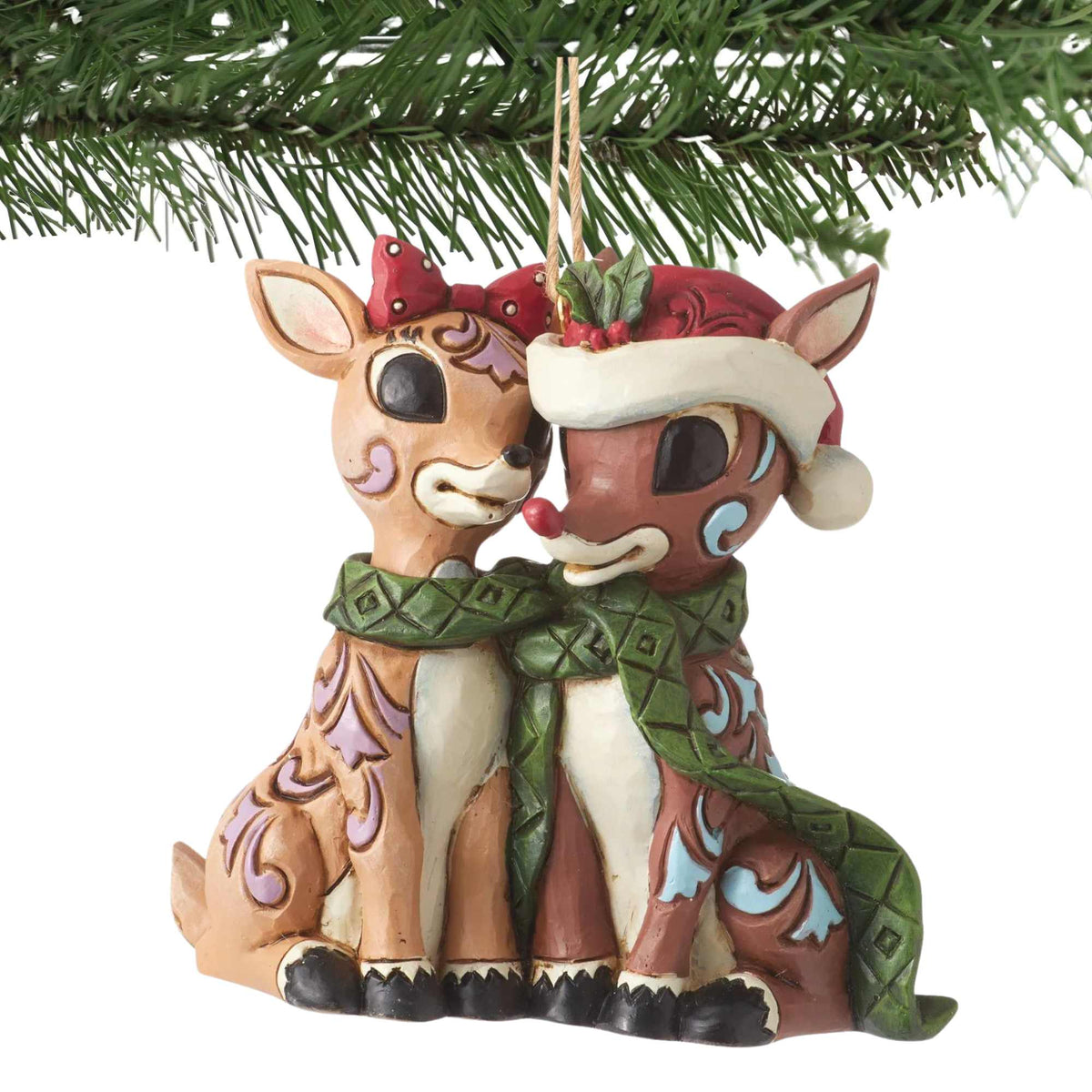 Jim Shore Rudolph & Clarice Ornament - - SBKGifts.com