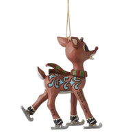 Jim Shore Rudolph Ice Skating Hanging Ornament - - SBKGifts.com