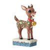 (60137) Jim Shore Rudolph With Oversized Jingle Bell, 7.25 Inch, Red Nosed Reindeer Traditions 6012716