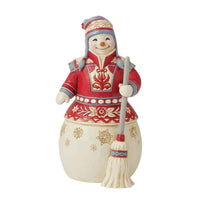 (60141) Jim Shore Outside The Snow Is Falling, 8.00 Inch, Nordic Noel Snowman Broom 6012891