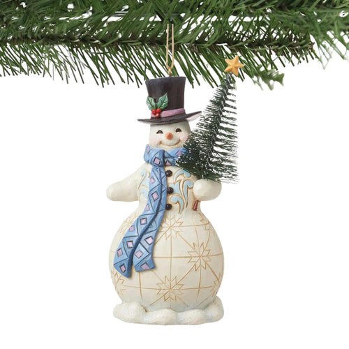 Jim Shore Snowman Holding Tree - - SBKGifts.com