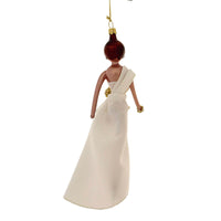 De Carlini Naomi Sparkles In A Elegant White Dress - - SBKGifts.com