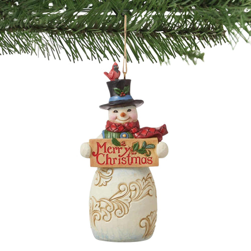 Jim Shore Snowman With Christmas Sign - - SBKGifts.com