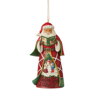 (60162) Jim Shore Caroling Song Santa, 4.75 Inch, Heartwood Creek Ornament 6012969