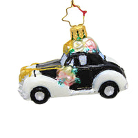 (60196) Christopher Radko Company Love & Carriage Gem, 2.00 Inch, Ornament Marriage Wedding Limo Little Gem 1020665