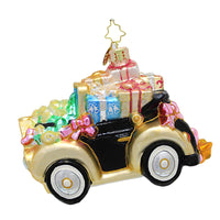 (60197) Christopher Radko Company Blissful Buggy Dated 2018, 4.00 Inch, Ornament Limo Wedding Marriage Auto 1019601