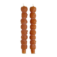 (60201) Tag Rustic Pumpkin Stack Taper St/2, 10.00 Inch, Autumn Fall Thanksgiving G10487