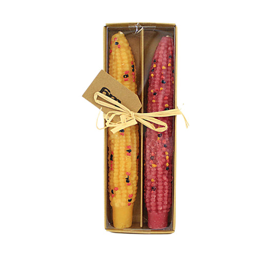 Tag Harvest Corn Taper Candles Set/2 - - SBKGifts.com