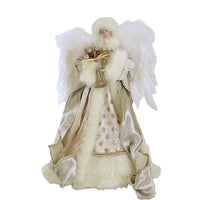 (60206) Roman Champagne Angel Tree Topper, 16.50 Inch, Gold Horn Feather Wings 136796