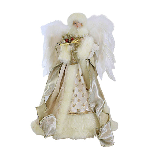 Victorian Angel Tree Topper Roses Lace Tulle Feather Wings 16