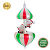 (60230) Santa Land Nick & Nicky's Candy Stripe Carousel, 8.00 Inch, Ornament Italian Candy Striped Lane 23D1070