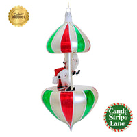 Santa Land Nick & Nicky's Candy Stripe Carousel - - SBKGifts.com