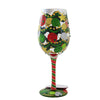 (60237) Lolita Glassware It's Christmastime, 9.00 Inch, Hand Painted Wine Glass 6013112