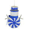 Bethany Lowe Blue Peppermint Snowman Ornament - - SBKGifts.com