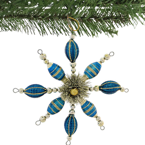 Bethany Lowe Turquoise Starburst Ornament - - SBKGifts.com