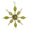 (60300) Bethany Lowe Peridot Starburst Ornament, 7.00 Inch, Christmas Beads Vintage-Looking Lc2434