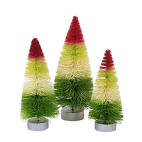 (60303) Bethany Lowe The Jolly Side Of Christmas Trees, 6.00 Inch, Christmas Stripe Wooden Base Lc2449