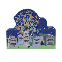 (60306) Cat's Meow Village Witches Graveyard, 2.25 Inch, Halloween Stones Crows Casper 23633