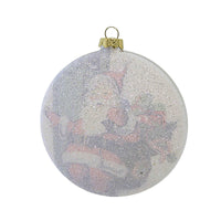 Bethany Lowe Santa Glass Disk Ornament - - SBKGifts.com