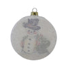 Bethany Lowe Snowman Glass Disk Ornament - - SBKGifts.com