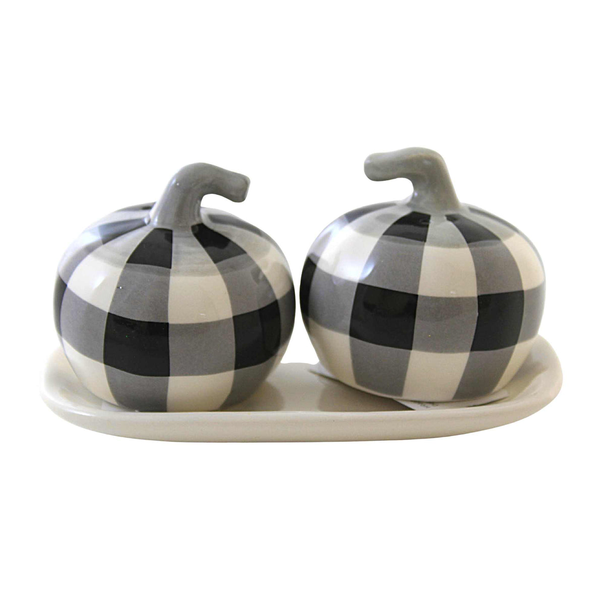 Transpac Buffalo Check Salt And Pepper Set - - SBKGifts.com