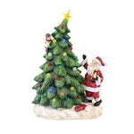 16.50 Inch Santa With Christmas Tree Figurine Light Up Battery Child Tc02366 (60347)