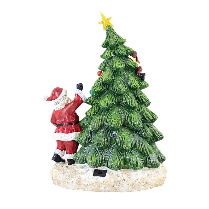 Transpac Santa With Christmas Tree Figurine - - SBKGifts.com