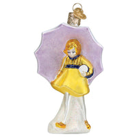 (60422) Old World Christmas Morton Umbrella Girl, 5.00 Inch, Ornament Little Girl Umbrella 10247