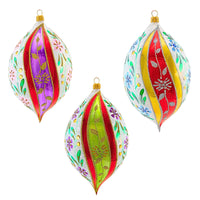 (60481) Ornament King Meadow Lark '24, 7.00 Inch, Floral Drop Ornament 24 30052 Set3