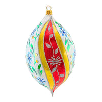 (60481) Ornament King Meadow Lark '24, 7.00 Inch, Floral Drop Ornament 24 30052 Set3