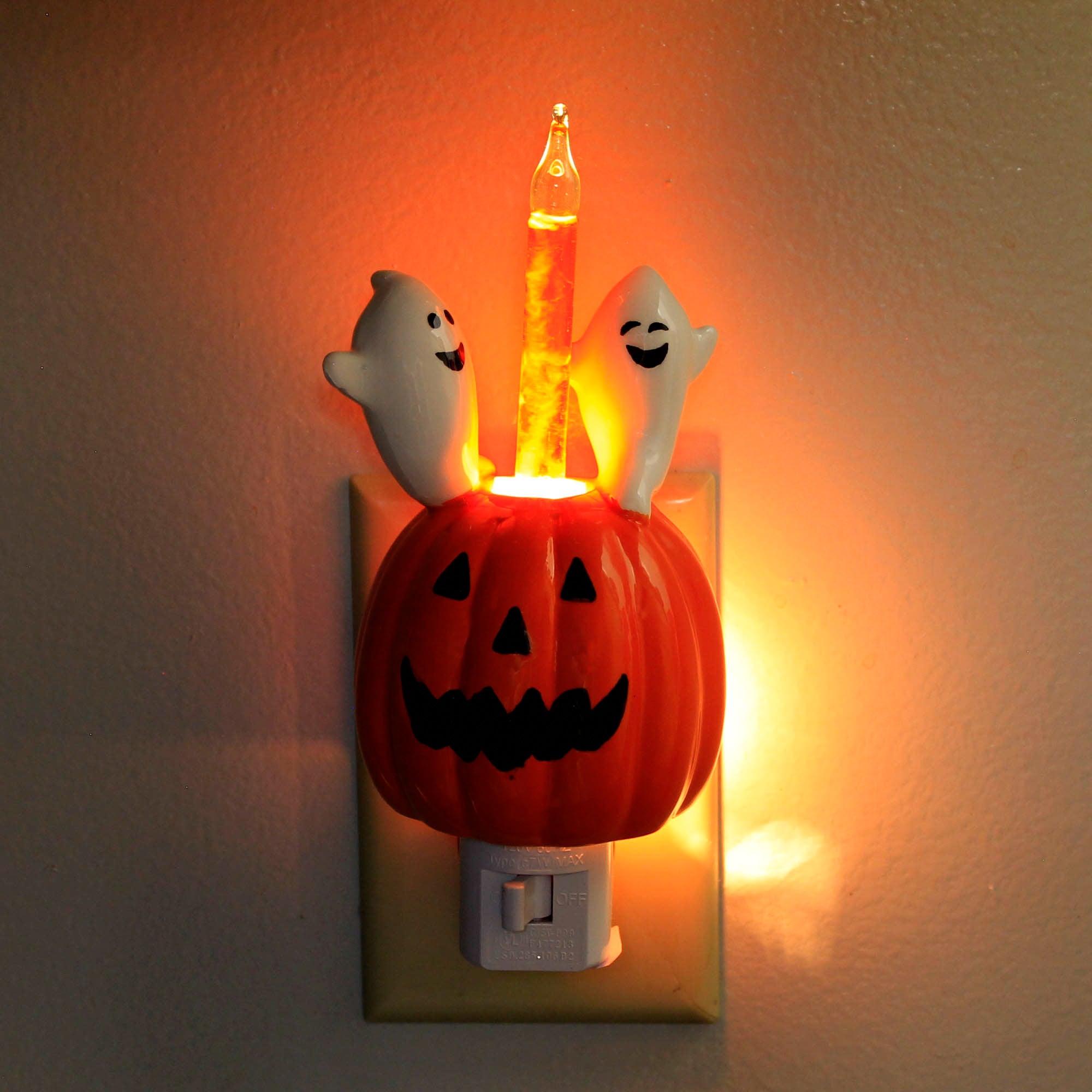 Ceramic pumpkin Hollow bubble light holder friendly ghost Halloween online lamp 2002