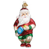 (60528) Old World Christmas Pickleball Santa, 5.00 Inch, Christmas Sports Paddle 40339