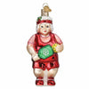 (60540) Old World Christmas Pickleball Mrs. Claus, 5.00 Inch, Ornament Paddle Ball 10246