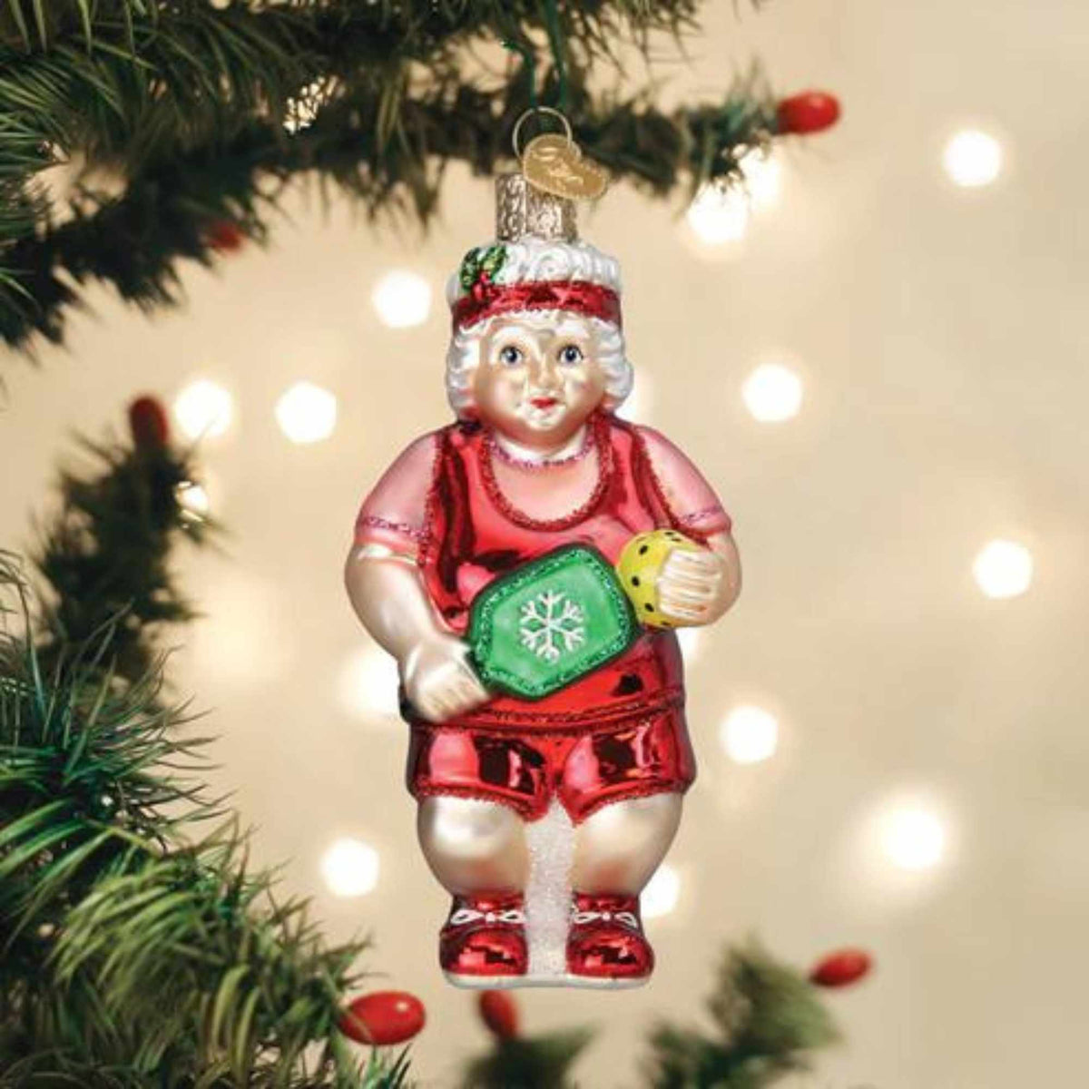 Old World Christmas Pickleball Mrs. Claus - - SBKGifts.com