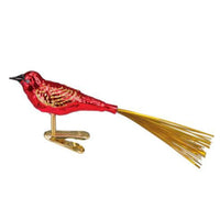 (60543) Old World Christmas Red Lovebird, 1.50 Inch, Ornament Clip-On 18142