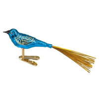 (60544) Old World Christmas Blue Lovebird, 1.50 Inch, Ornament Clip-On 18143