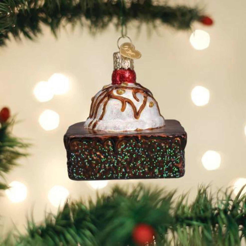 Old World Christmas Brownie A La Mode - - SBKGifts.com