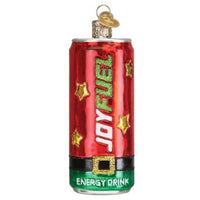 (60555) Old World Christmas Joyfuel Energy Drink, 3.75 Inch, Ornament Santa Belt Can 32576