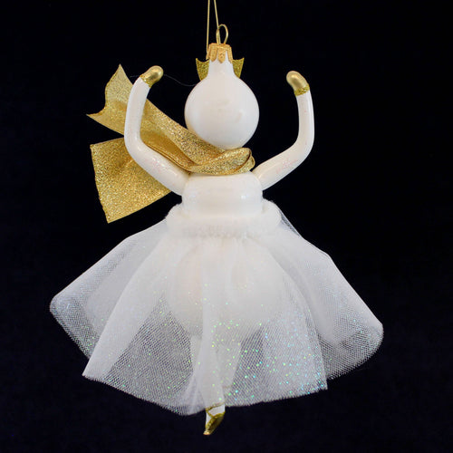 De Carlini Italian Ornaments Snow Princess Dancer - - SBKGifts.com