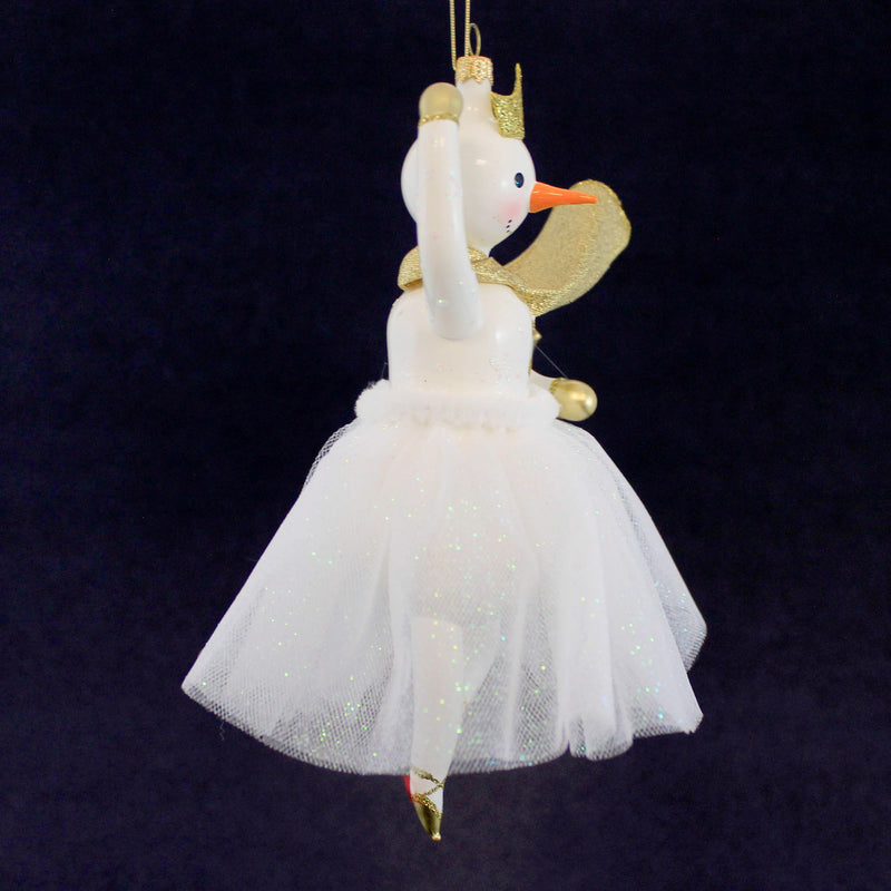 De Carlini Italian Ornaments Dancing In The Flakes Snowman Queen - - SBKGifts.com