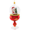 (60597) De Carlini Italian Ornaments Sitting Santa Dome Tabletop Pedestal, 8.50 Inch, Mgd Sit / Hang Ornament Mgd011