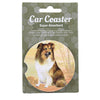 (60607) E & S Imports Sheltie Car Coaster, 2.50 Inch, Super Absorbent 23337