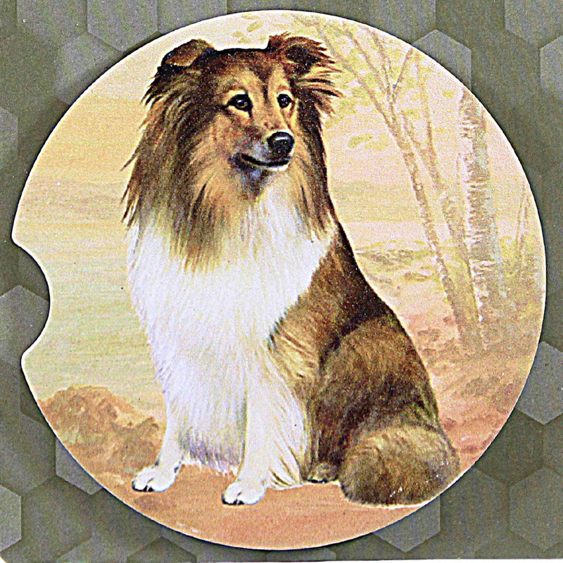 E & S Imports Sheltie Car Coaster - - SBKGifts.com