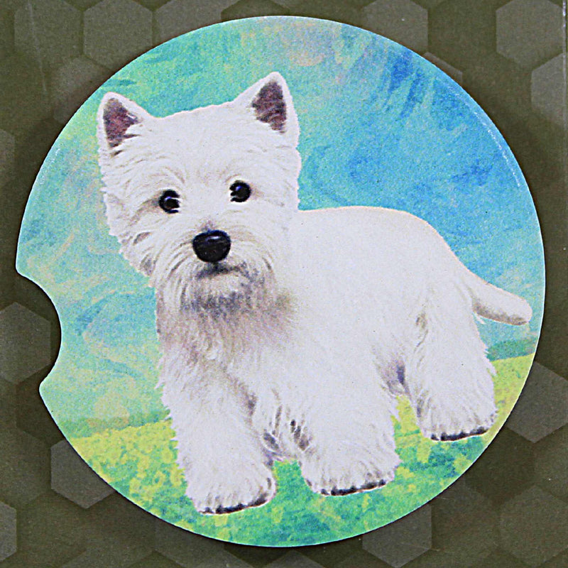 E & S Imports Westie Car Coaster - - SBKGifts.com