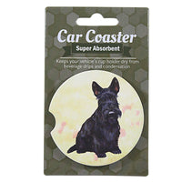 (60612) E & S Imports Scottie Car Coaster, 2.50 Inch, Super Absorbent 23335